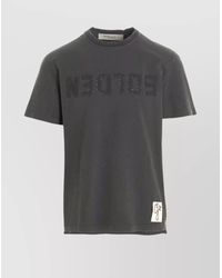 Golden Goose - Crew Neck Logo T-Shirt With Patch Detail - Lyst