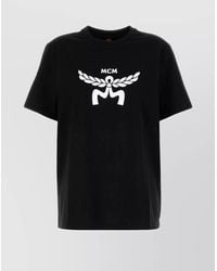 MCM - Organic Cotton Printed Short-Sleeve T-Shirt - Lyst