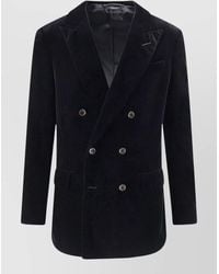 Tom Ford - Velvet Blazer Double Breasted Peak Lapel - Lyst