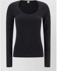 TOTEME - Compact Knit Long-Sleeve Sweater - Lyst