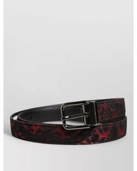 Dolce & Gabbana - Polyester Belt Patterned Design Textured Finish Buckle - Lyst