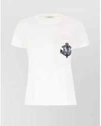 Max Mara - Cotton Ribbed Crew-Neck T-Shirt - Lyst
