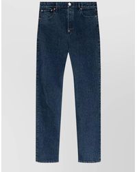 KENZO - Denim Straight Leg Jeans Belt Loops - Lyst