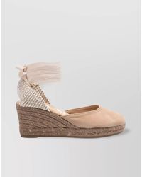 Manebí - Suede Low Wedge Espadrilles - Lyst