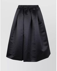 Comme des Garçons - Pleated Satin Finish Midi Length Skirt - Lyst