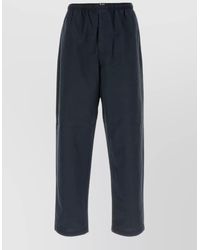 Prada - Straight Leg Ankle Length Cotton Blend Pants - Lyst