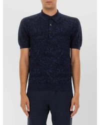 Etro - Cotton Wool Polo Shirt With Pegasus Embroidery - Lyst