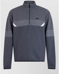 BOSS - High Neck Zip Sweatshirt - Lyst