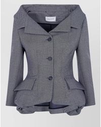 Magda Butrym - Virgin Wool Off-The-Shoulder Single-Breasted Blazer - Lyst