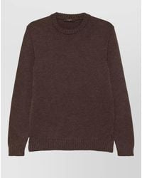 Zanone - Ribbed Virgin Wool Crew-Neck Jumper - Lyst