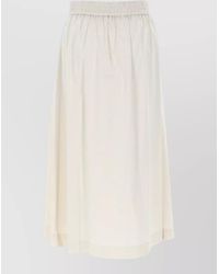 PT Torino - Cotton Midi Pleated Skirt - Lyst
