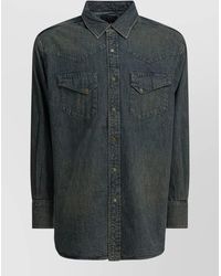 Beams Plus - Western Denim Shirt Chest Pockets Collar - Lyst