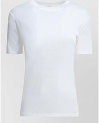 Loulou de Saison - Crew Neck Ribbed Short Sleeve Top - Lyst