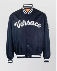 Versace - Logo-Patch Bomber Jacket - Lyst