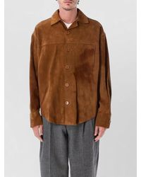 Ami Paris - Suede Overshirt Casual Style Chest Pocket - Lyst