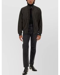 Baracuta - Jacket With Buttoned Pockets And High Collar - Lyst