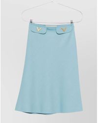 Valentino - Skirt A-Line Silhouette Front Pockets - Lyst