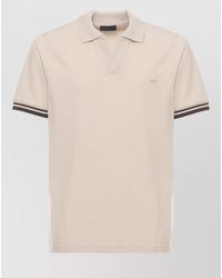 Fay - Cotton Polo Shirt Straight Fit Contrast Stripes - Lyst