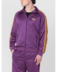 Needles - Zip Sweatshirt With Striped Sleeves And Side Pockets - Lyst