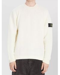 Stone Island - Brushed Wool Crew-Neck Regular-Fit Sweater - Lyst