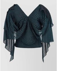 Kiko Kostadinov - Plexus Blouse Draped Sleeves Patterned Design - Lyst