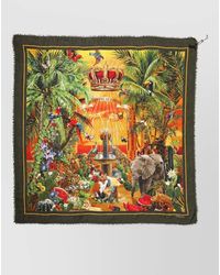 Dolce & Gabbana - Cashmere Modal Jungle Print Scarf - Lyst