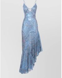 Etro - Paisley Dress Asymmetric Hem Fitted Silhouette - Lyst
