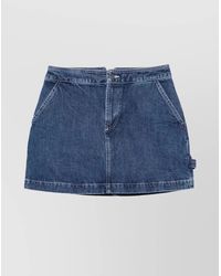 A.P.C. - Denim Skirt With Front And Back Pockets - Lyst