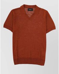 BOSS - Lightweight V Neck Short Sleeve Top - Lyst