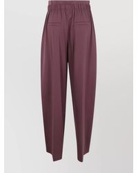 Sportmax - Virgin Wool Wide-Leg Trousers - Lyst