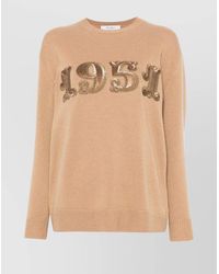 Max Mara - Cashmere Wool Fine-Knit Sequin Long-Sleeve Jumper - Lyst