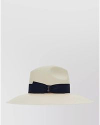 Borsalino - Sophie Panama Hat Ribbon Detail Wide Brim - Lyst