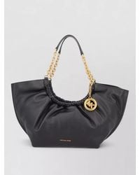 Michael Kors - Chain Strap Tote Bag Ruched Detailing - Lyst