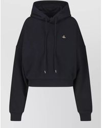 Vivienne Westwood - Cropped Hooded Top Drawstring Hood Ribbed Cuffs - Lyst