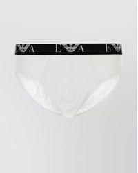 Emporio Armani - Cotton Brief Set Featuring Elastic Waistband - Lyst