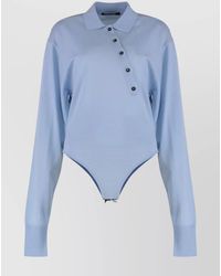 Jacquemus - Merino Wool Slim-Fit Long-Sleeve Polo Bodysuit - Lyst