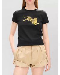 KENZO - Cotton Tiger Print Short Sleeve T-Shirt - Lyst