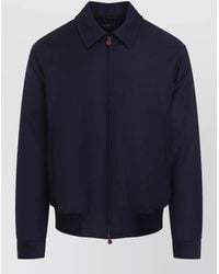 Kiton - Wool Cashmere Ribbed Bomber Jacket - Lyst