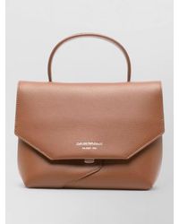 Emporio Armani - Small Leather Shoulder Bag Top Handle Strap - Lyst