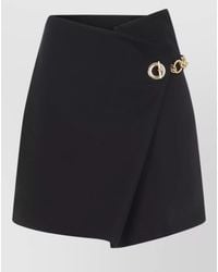 Celine - Short Skirt Wrap Design Asymmetric Hem - Lyst