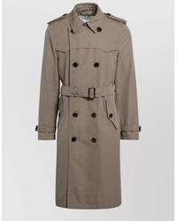 Burberry - Long Length Jacket Epaulettes Storm Flap Lapels - Lyst