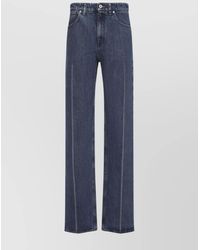 Jil Sander - Cotton Wide-Leg Straight Trousers - Lyst
