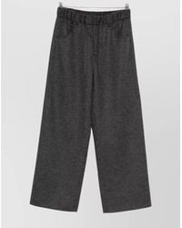 Brunello Cucinelli - Drawstring Wool Blend Trousers - Lyst