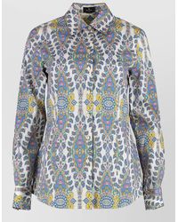 Etro - Printed Cotton Slim-Fit Shirt - Lyst