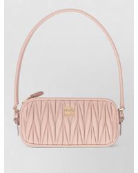 Miu Miu - Adjustable-Strap Leather Clutch Bag - Lyst