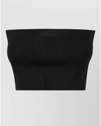 Liviana Conti - Viscose Bandeau Top Ribbed Strapless Design - Lyst