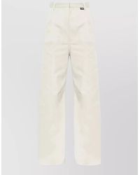 MM6 by Maison Margiela - Pleated Wide-Leg Trousers - Lyst