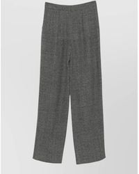 Emporio Armani - Straight Leg Tailored High Waist Trousers - Lyst