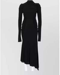 Victoria Beckham - Viscose Slim-Fit Turtleneck Midi Dress - Lyst