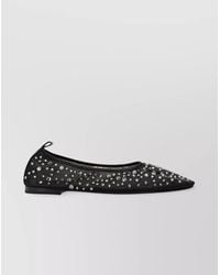 Tory Burch - Crystal-Embellished Mesh Ballerina Shoes - Lyst